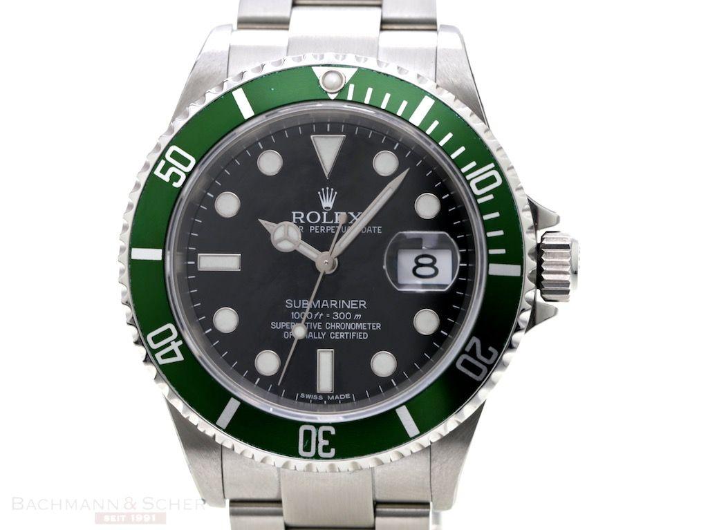 1024x768 Rolex Submariner Date Ref 16610 LV Fat Four, Stainless Steel Box