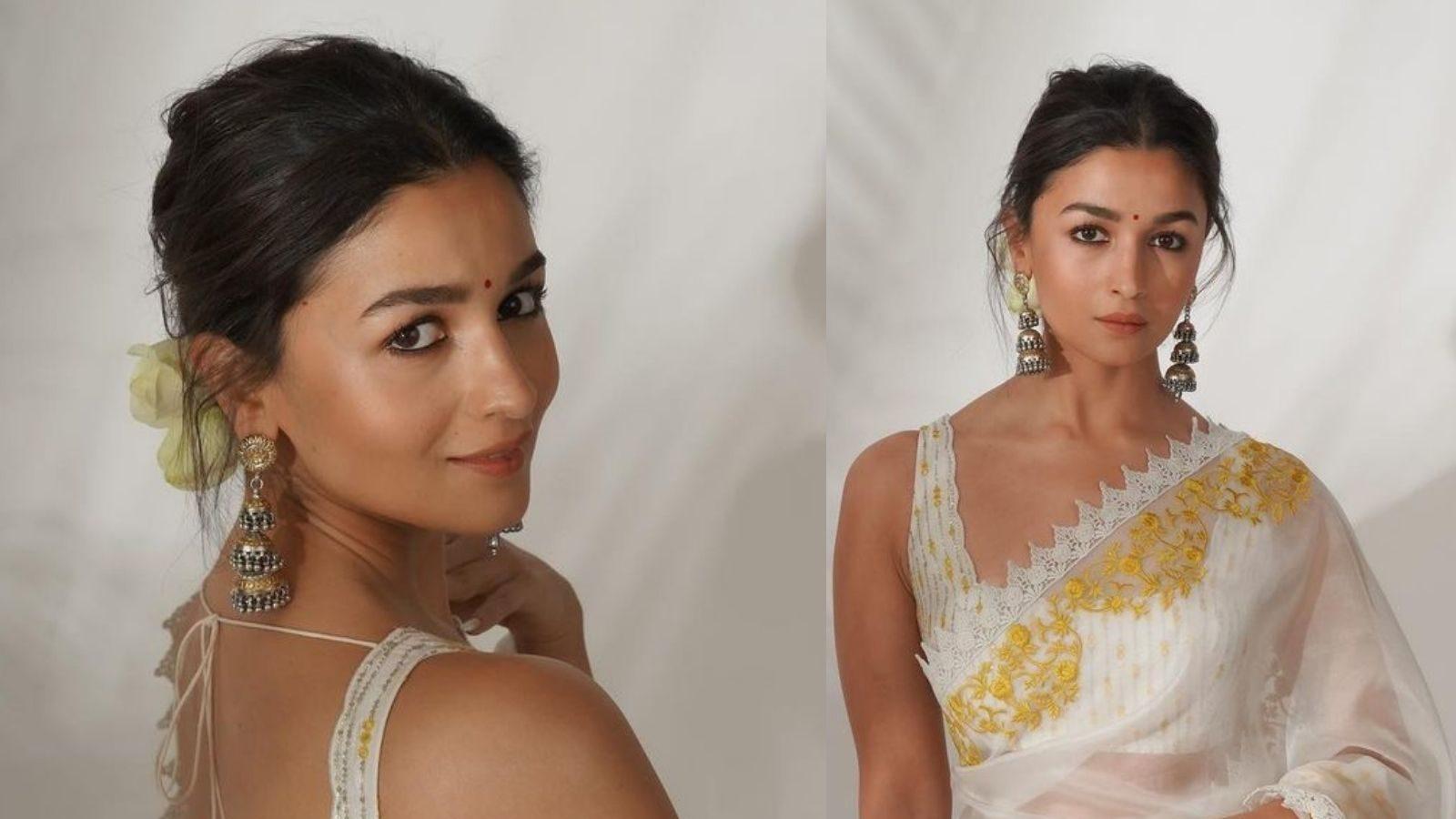 1600x900 PICS: Alia Bhatt's 'Desi Girl' look at the promotional event of 'Gangubai Kathiawadi', fans are showering love