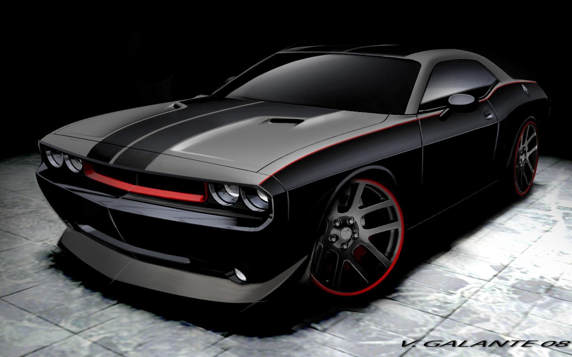 1920x1200 Dodge Challenger Back Wallpaper in jpg format for free download