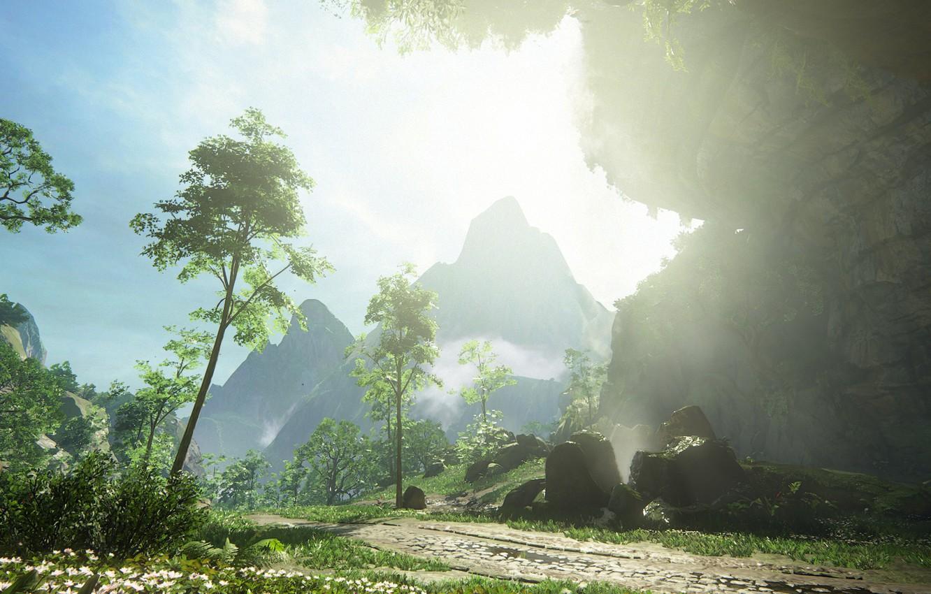 1332x850 Wallpaper nature, island, waterfall, Naughty Dog, Playstation Uncharted 4: A Thief's End image for desktop, section игры
