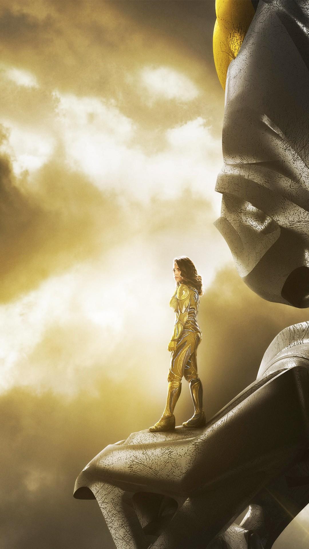 1080x1920 Yellow Ranger Power Rangers 4K