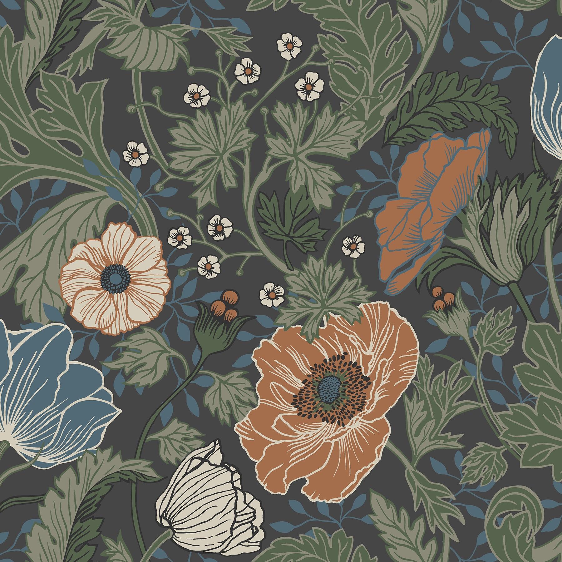 1800x1800 A Street Prints Anemone Multicolor Floral Wallpaper In The Wallpaper Department At
