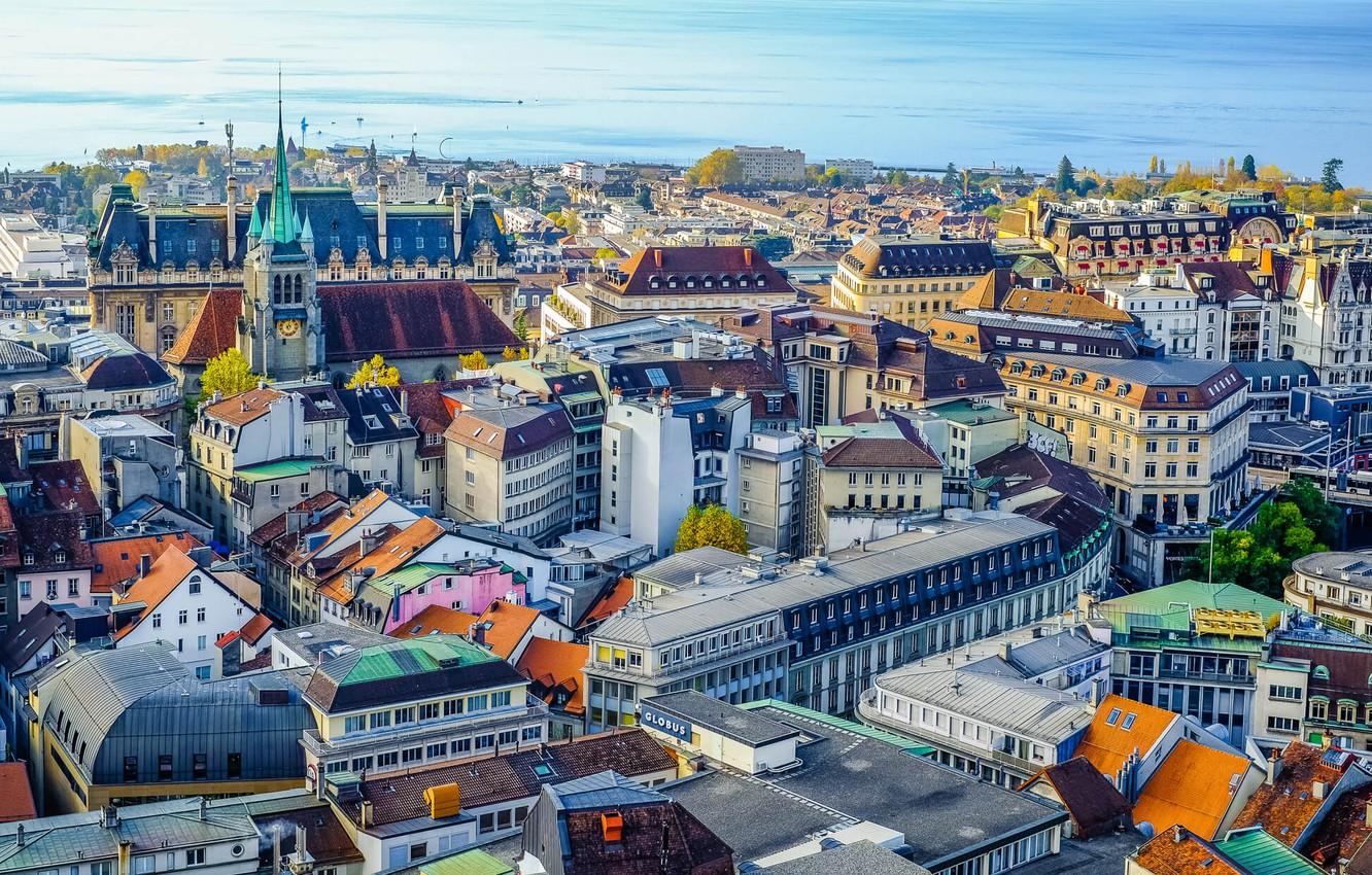 1332x850 Wallpaper home, Switzerland, panorama, Lausanne image for desktop, section город