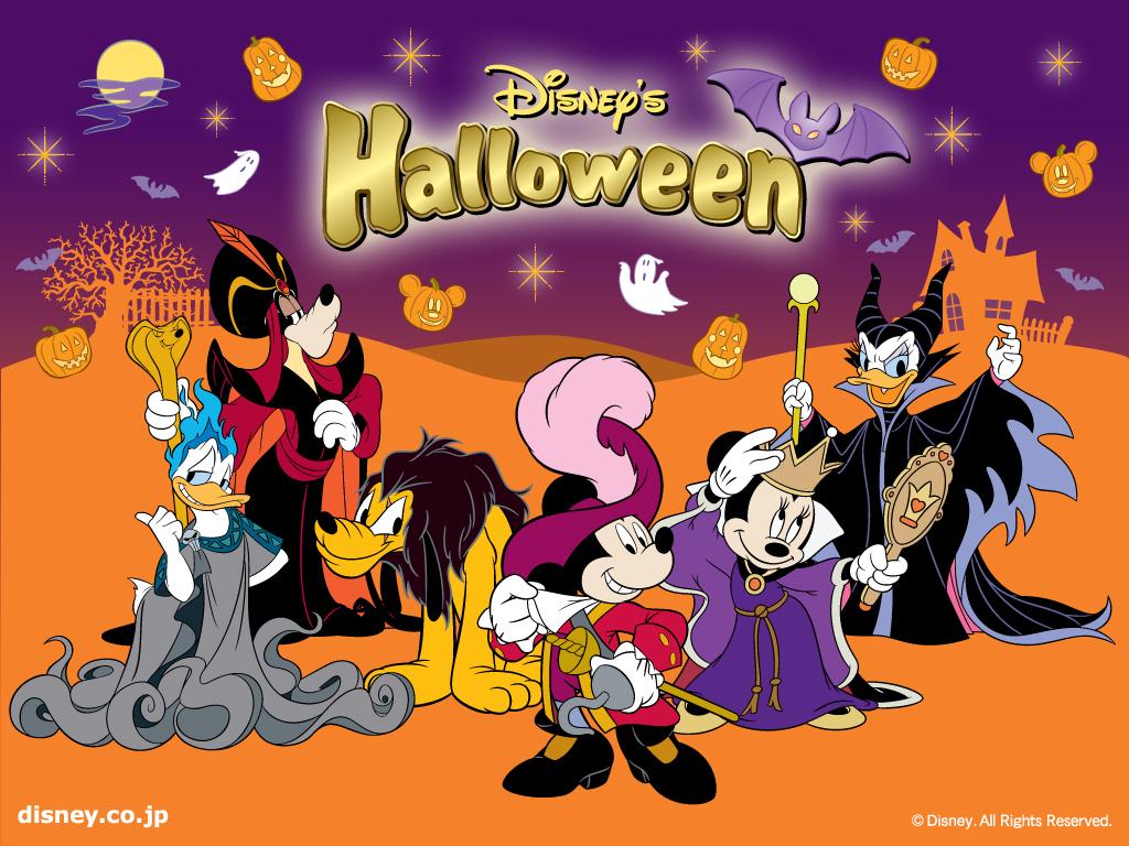 1024x768 Disney Halloween Wallpaper HD Mickey Mouse Villains