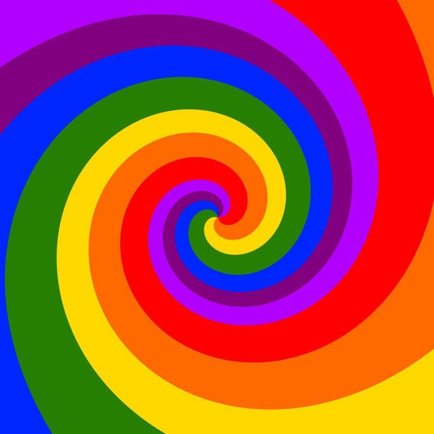 894x894 Rainbow Spiral by TheDrifterWithin (2014). Rainbow background, Rainbow, Cartoon clip art