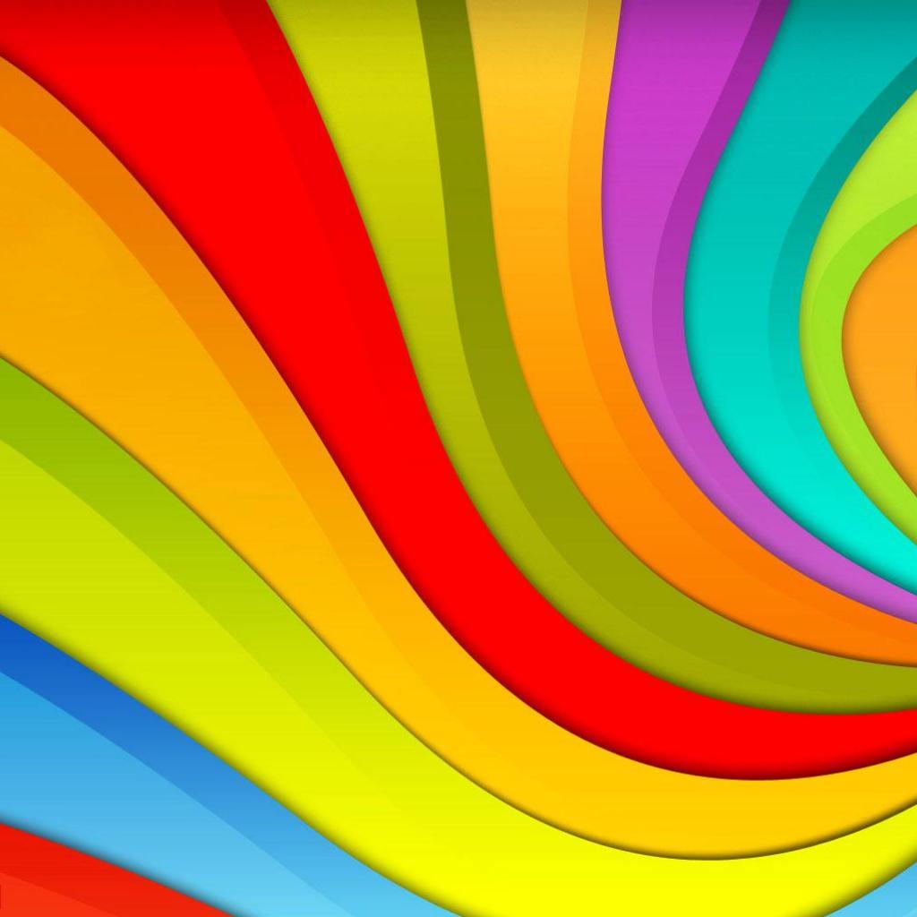 1024x1024 Rainbow Swirls Wallpaper & Background Download