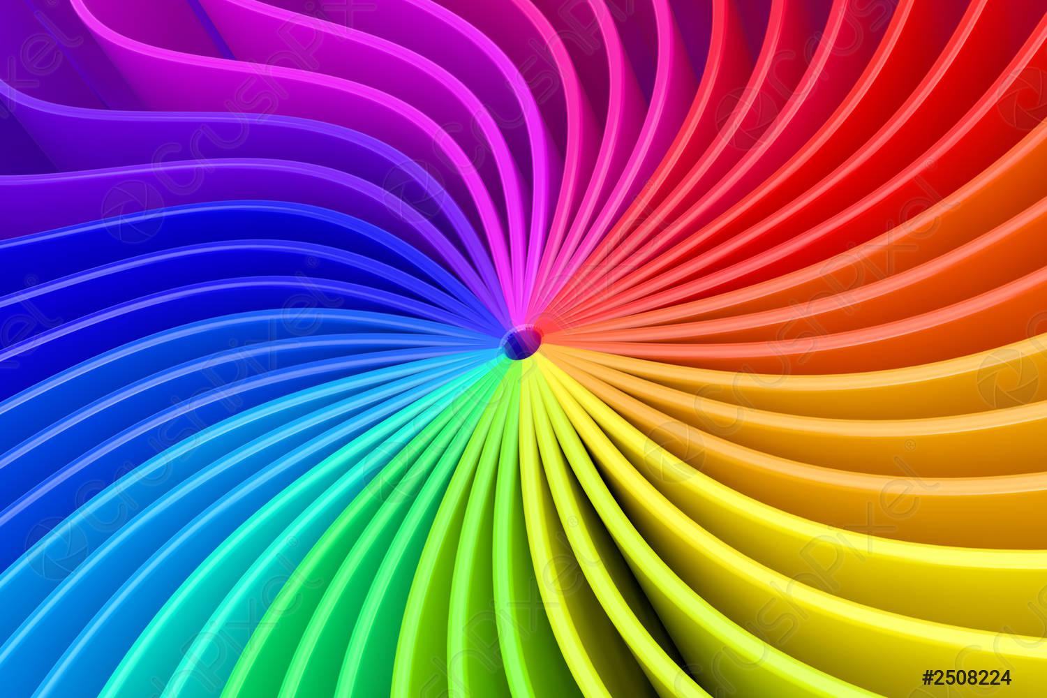 1500x1000 Colorful Rainbow Swirl Abstract Background 3D Rendering