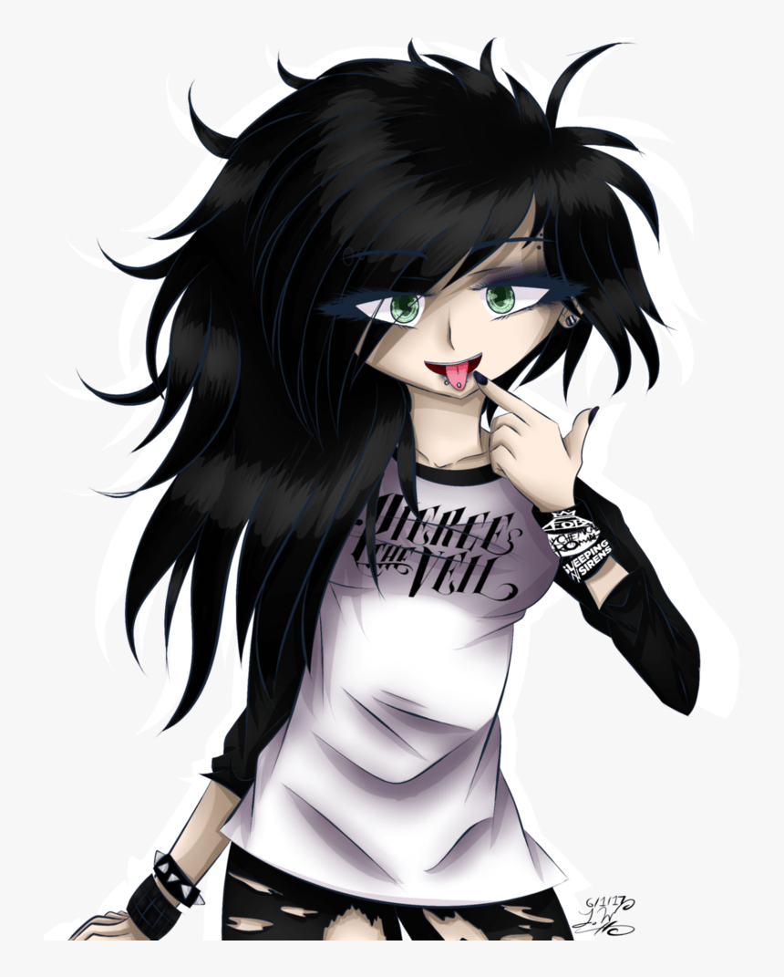 860x1071 Transparent Emo Hair Clipart Emo Anime Girl, HD Png Download, Transparent Png Image