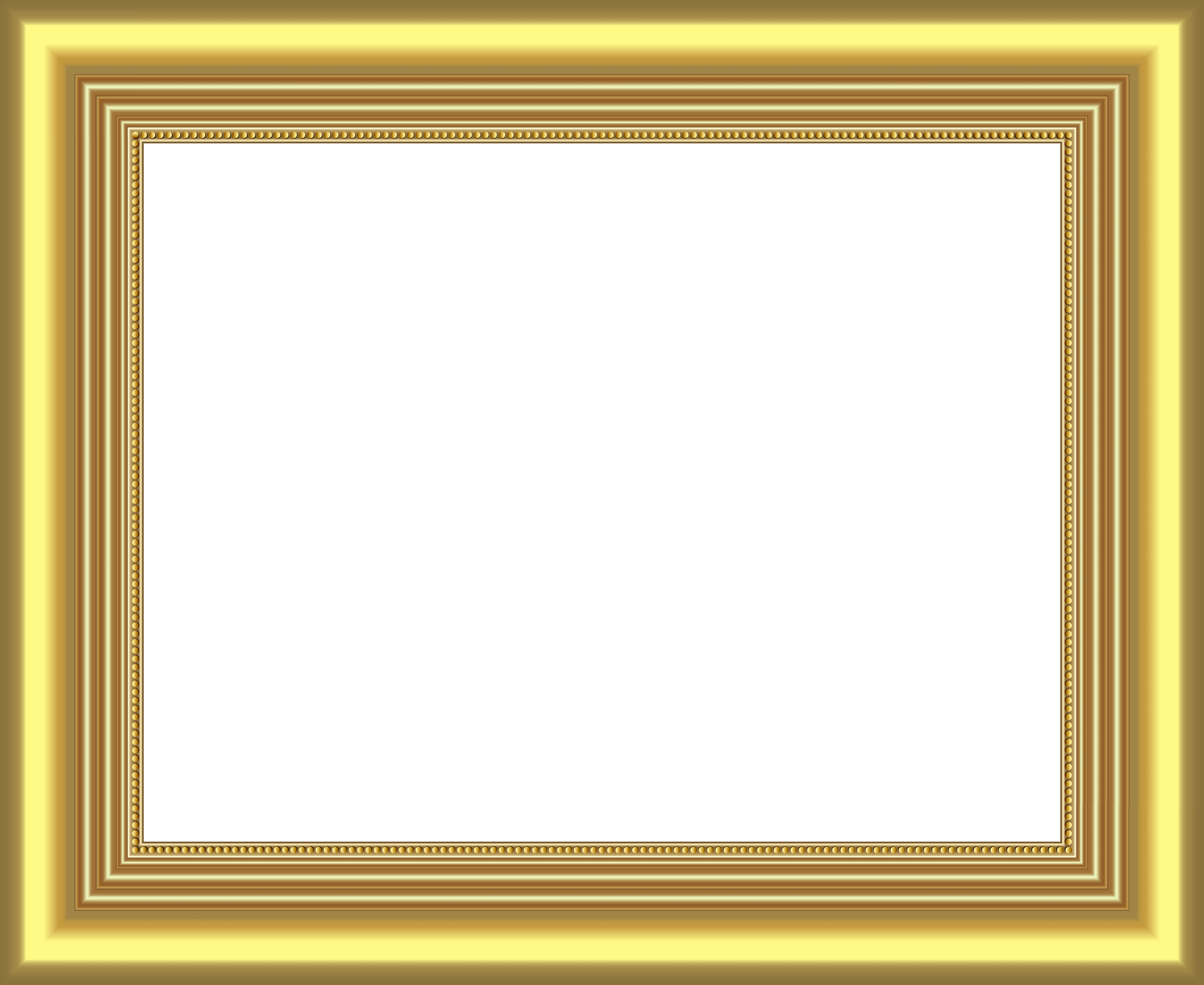 8000x6543 Gold Frame PNG Transparent Clipart​-Quality Free Image and Transparent PNG Clipart
