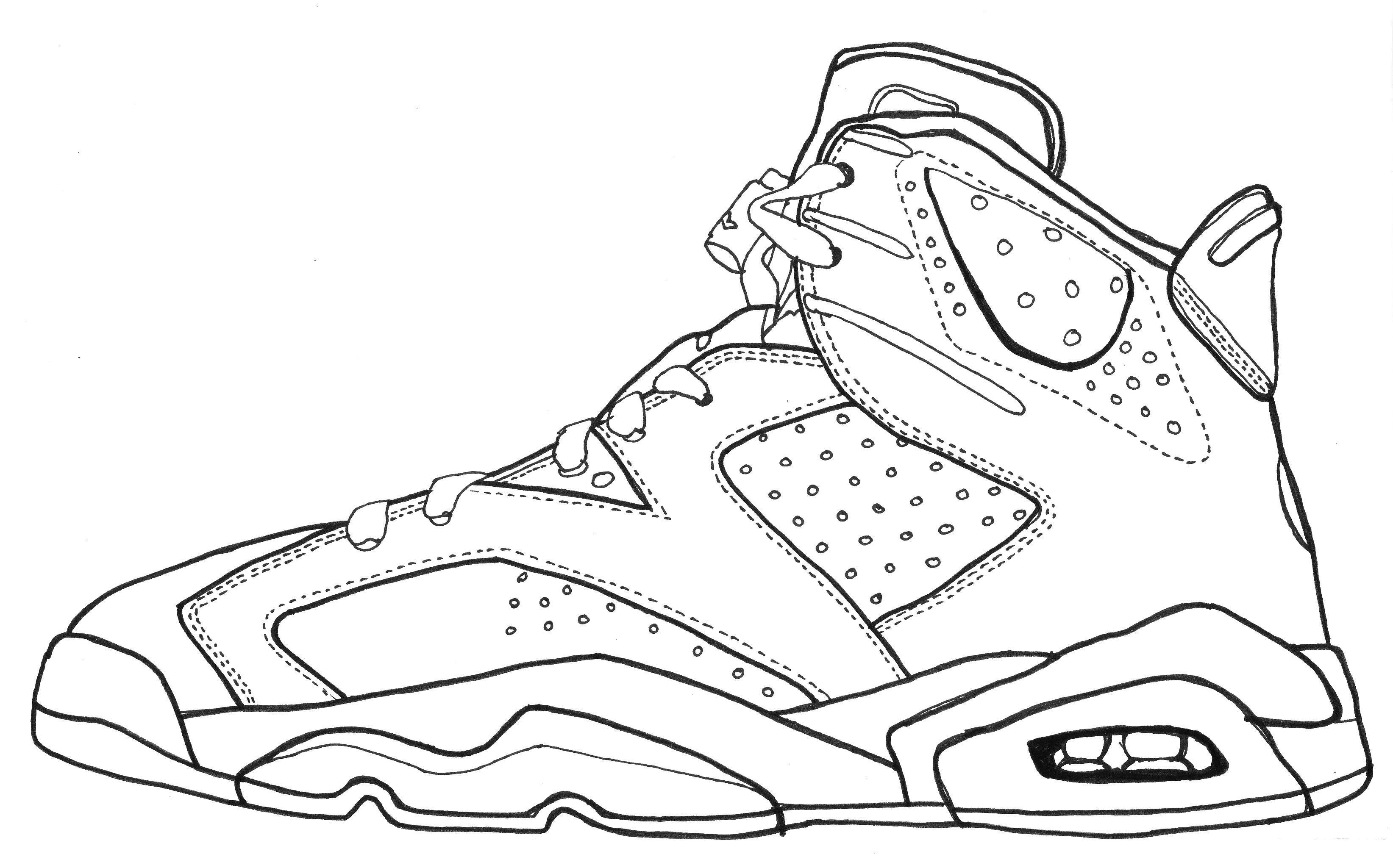 jordans shoes drawing