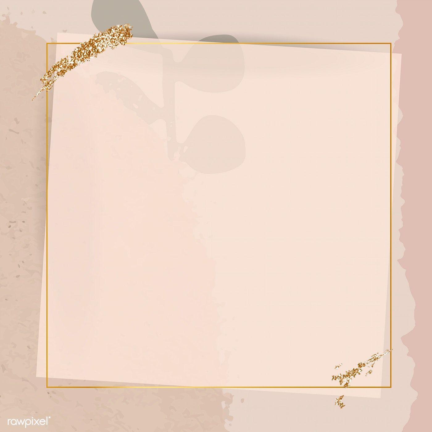1400x1400 Gold frame on natural abstract background vector. free image by rawpixel.com / marinemynt. Abstract background, Pastel background, Pastel background wallpaper