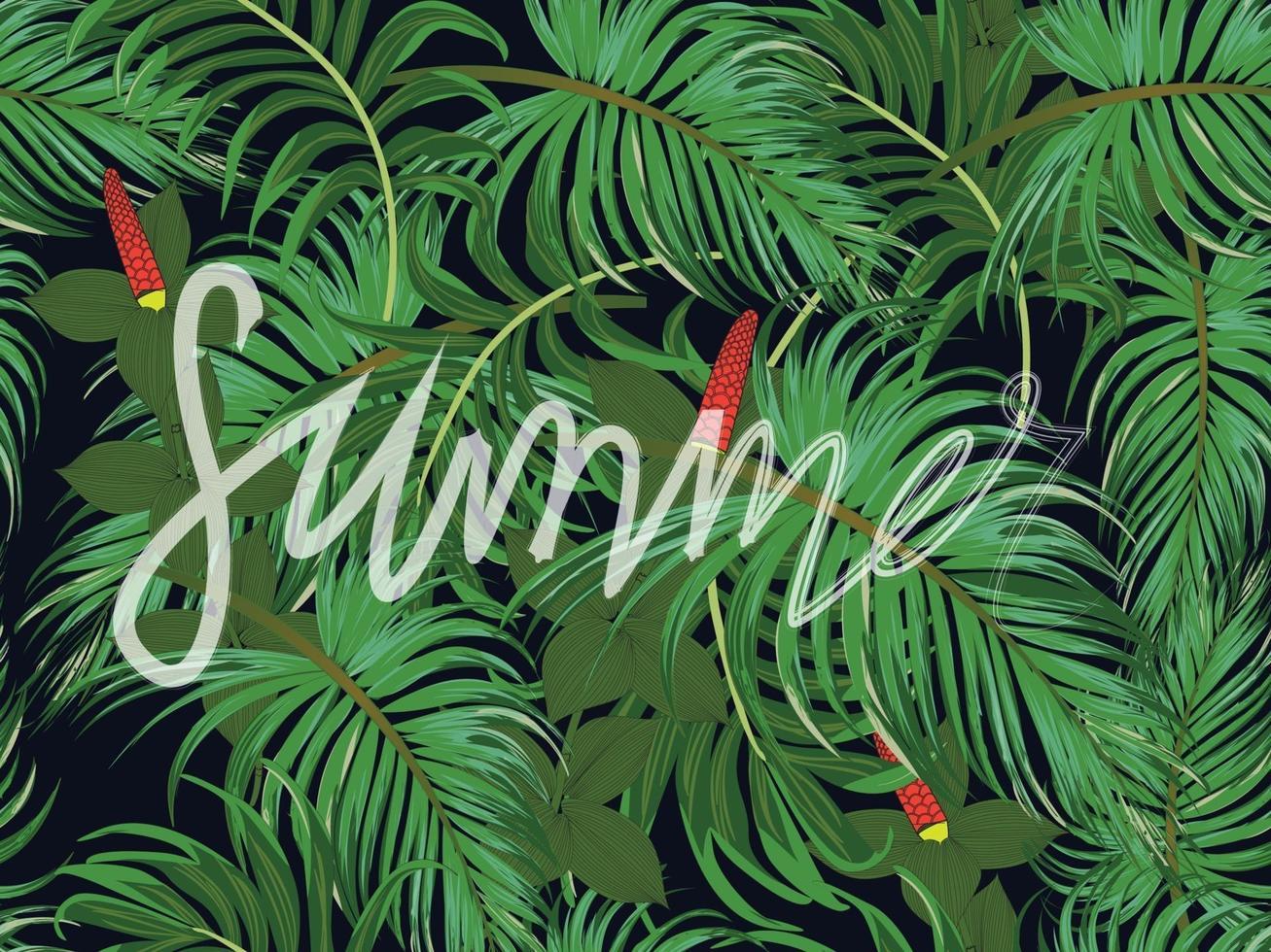 1307x980 Green tropical leave seamless pattern banner