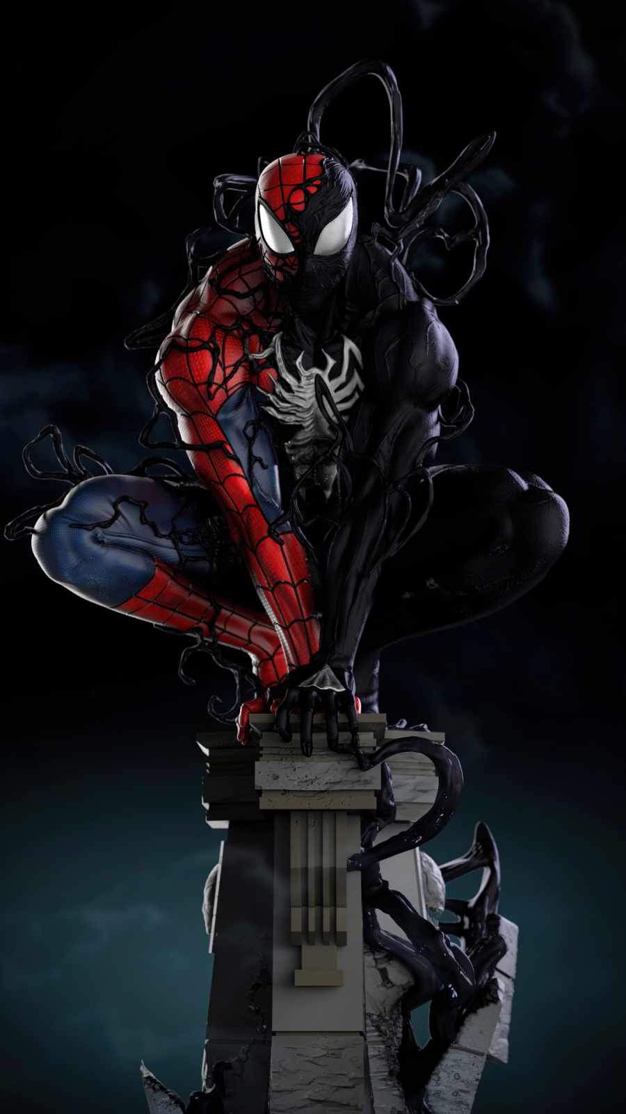 900x1600 Spiderman Symbiote Transformation Wallpaper : iPhone Wallpaper