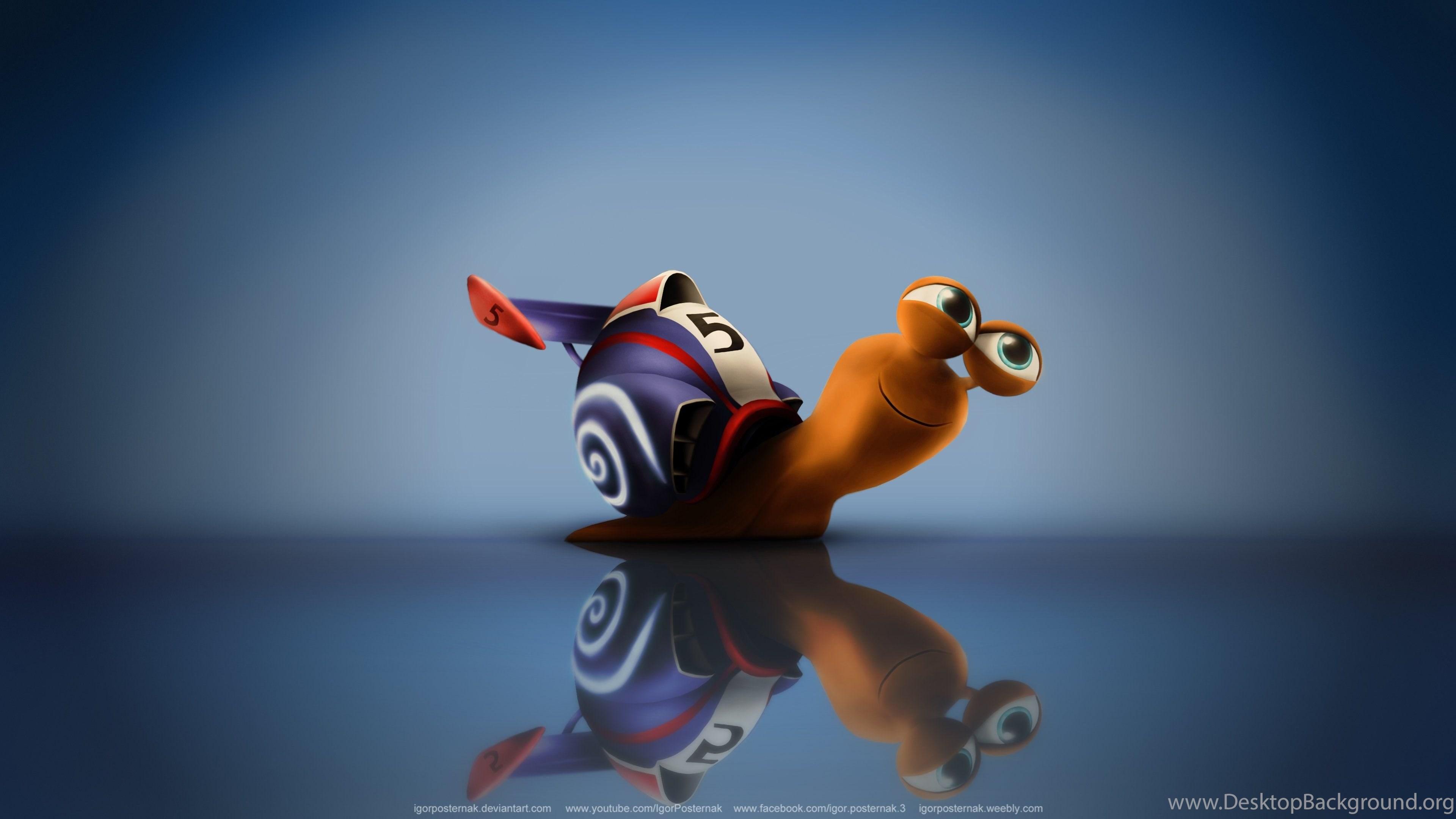 3840x2160 Turbo Snail Cartoon Cute Funny Love PC Mac Desktop Free Wallpaper. Desktop Background