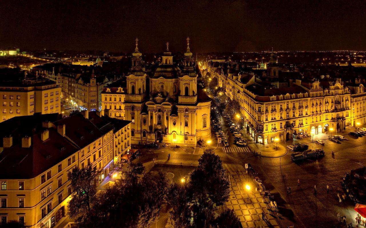 1280x800 Download wallpaper 1280x800 prague, czech republic, city, night widescreen 16:10 HD background