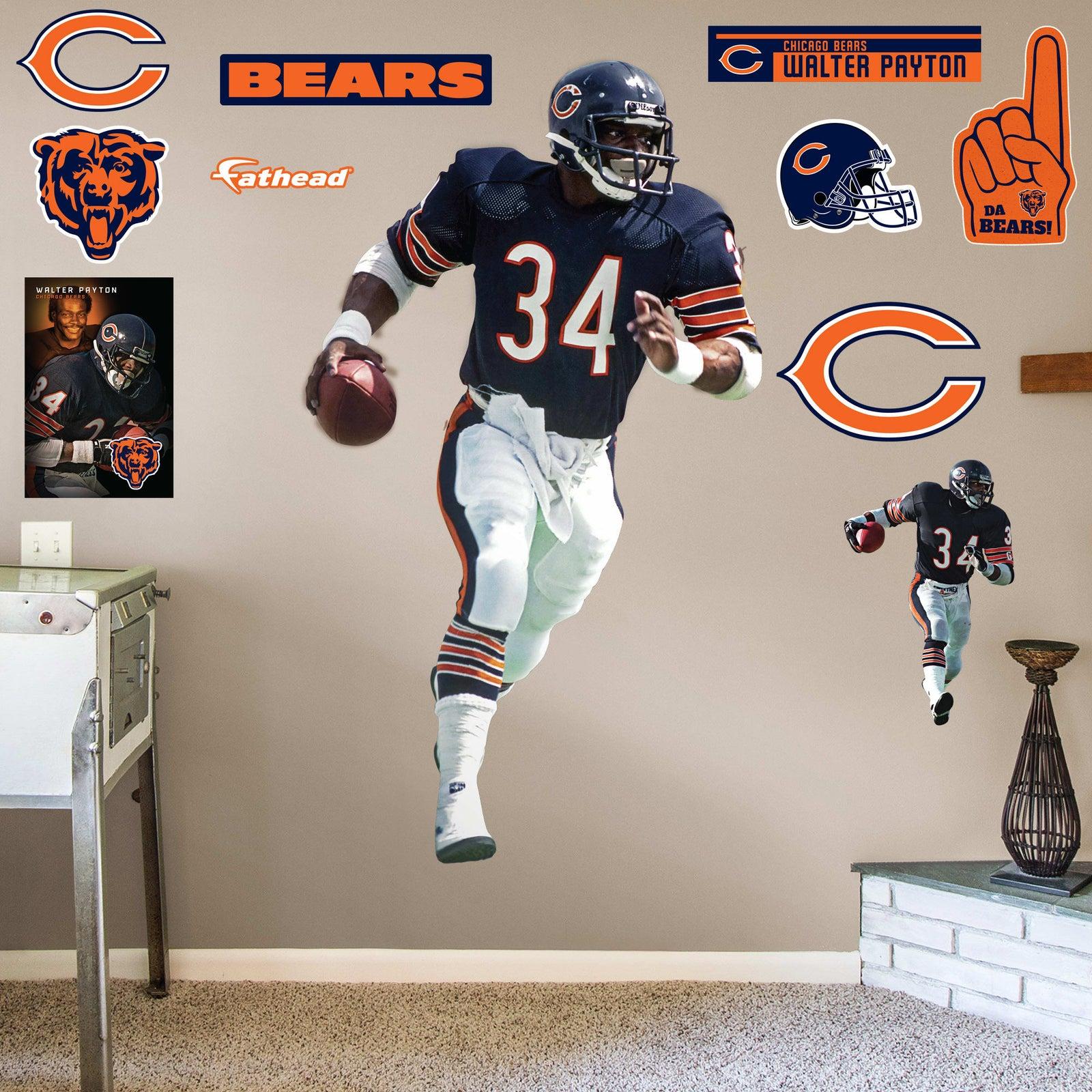 1600x1600 Walter Payton Removable Wall Decal. Fathead Official Site