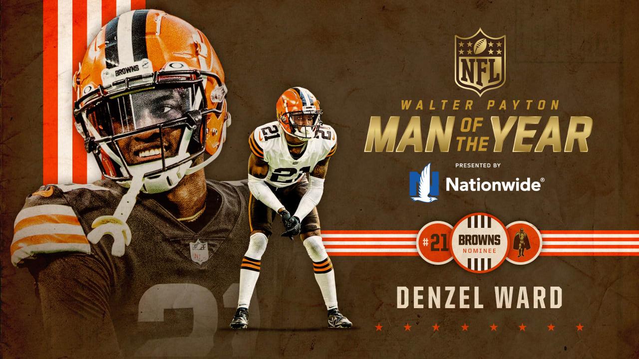 1280x720 CB Denzel Ward named Cleveland Browns 2021 Walter Payton Man of the Year, presented
