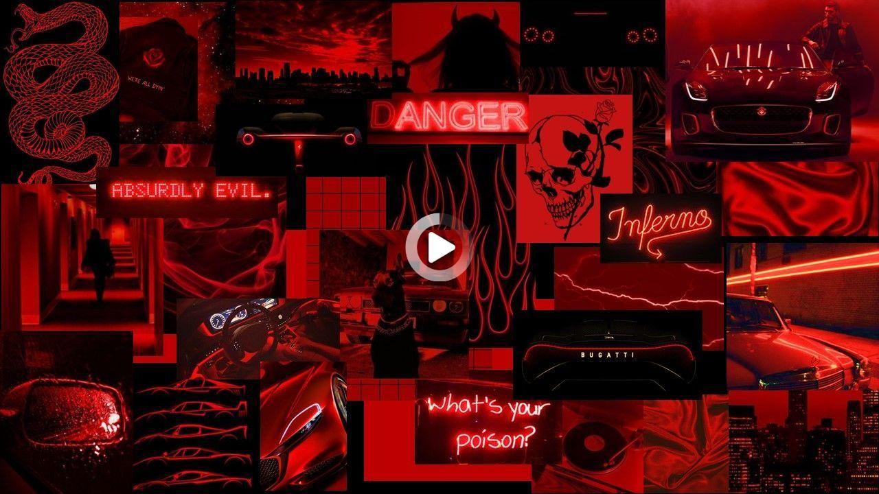 1280x720 Aesthetic Dark Red Wallpaper