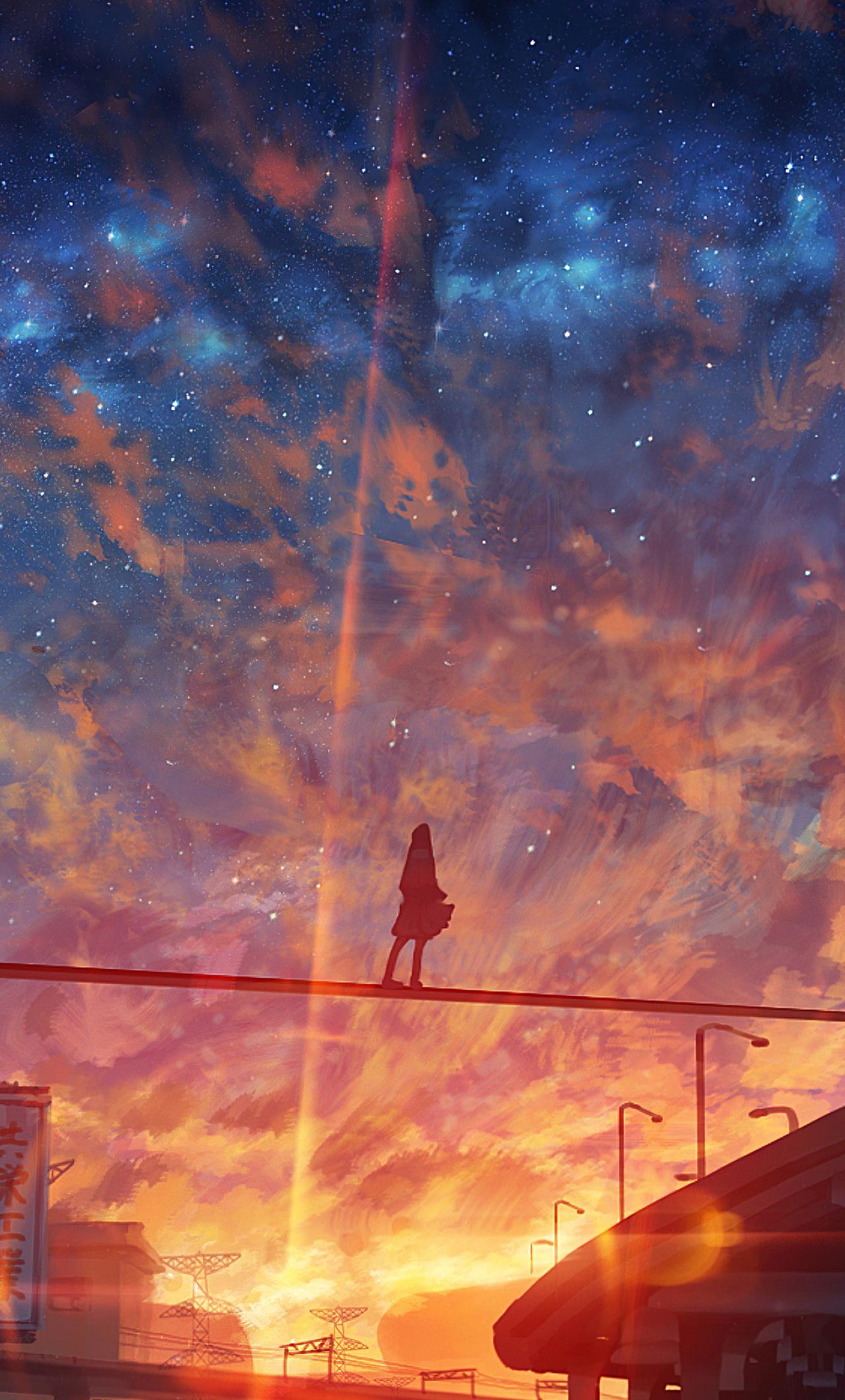 35+] Anime Sunset 4K Vertical Wallpapers