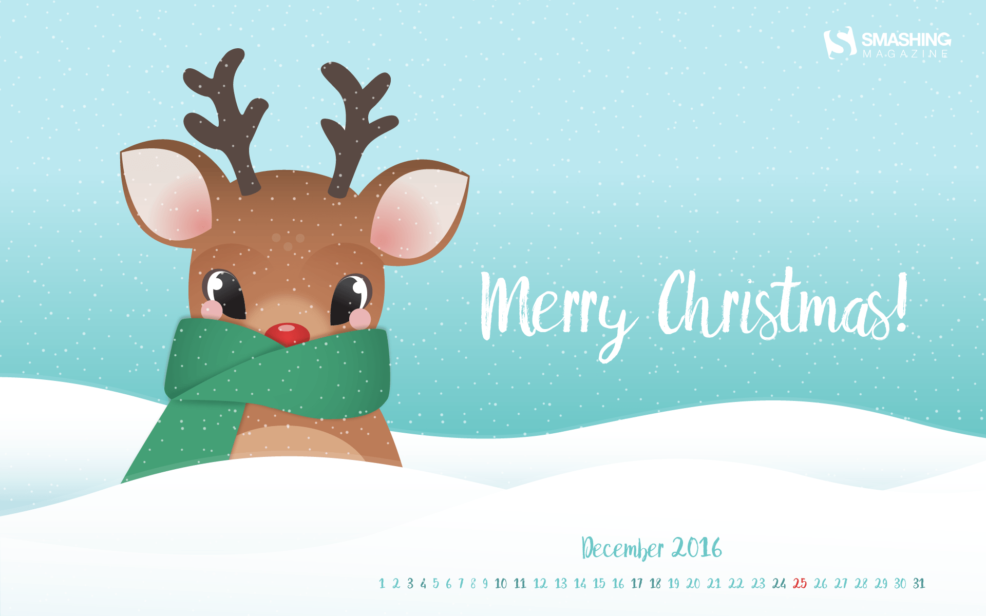 1920x1200 Desktop Wallpaper Calendars: December 2016 Christmas Edition