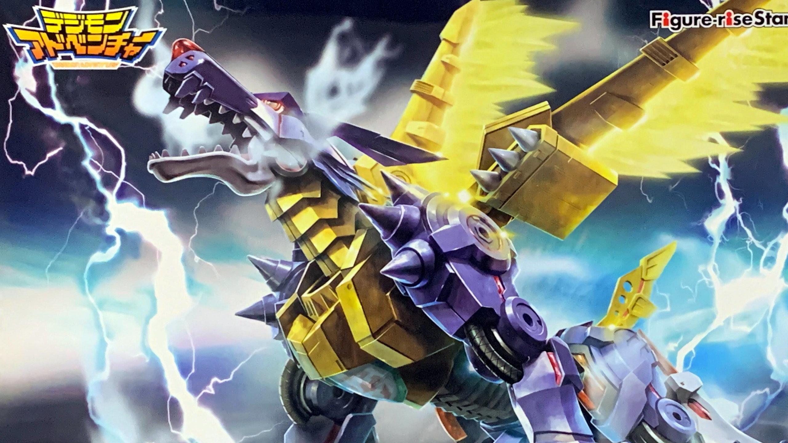 2560x1440 BANDAI Figure Rise Standard Digimon Metal Garurumon Amplified