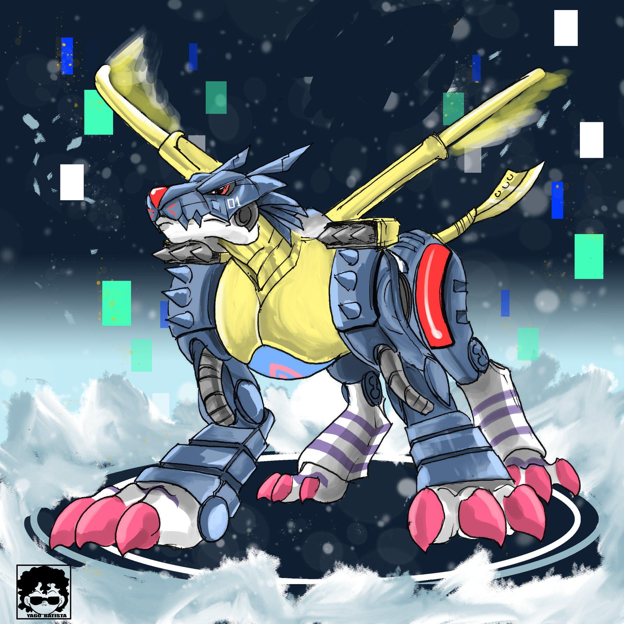 2048x2048 Yago в Twitter: Activate! MetalGarurumon ! The 2nd Mega from the new digimon anime guys !. #Metalgarurumon #DigimonAdventure2020 #Digimon