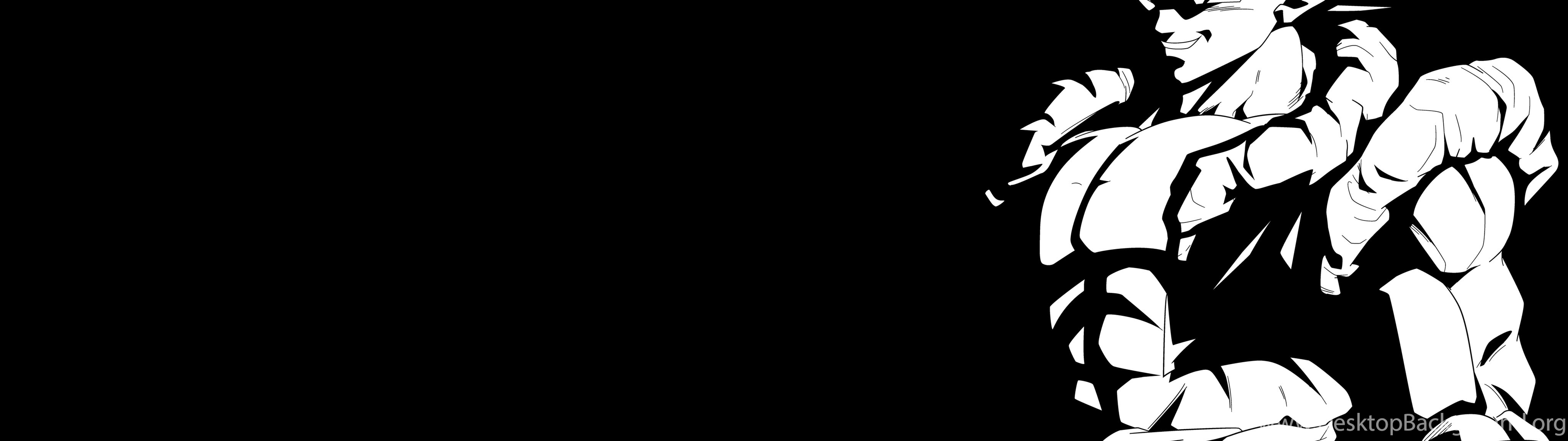 3840x1080 Super Gogeta Black And White 4K Wallpaper By RayzorBlade189 On
