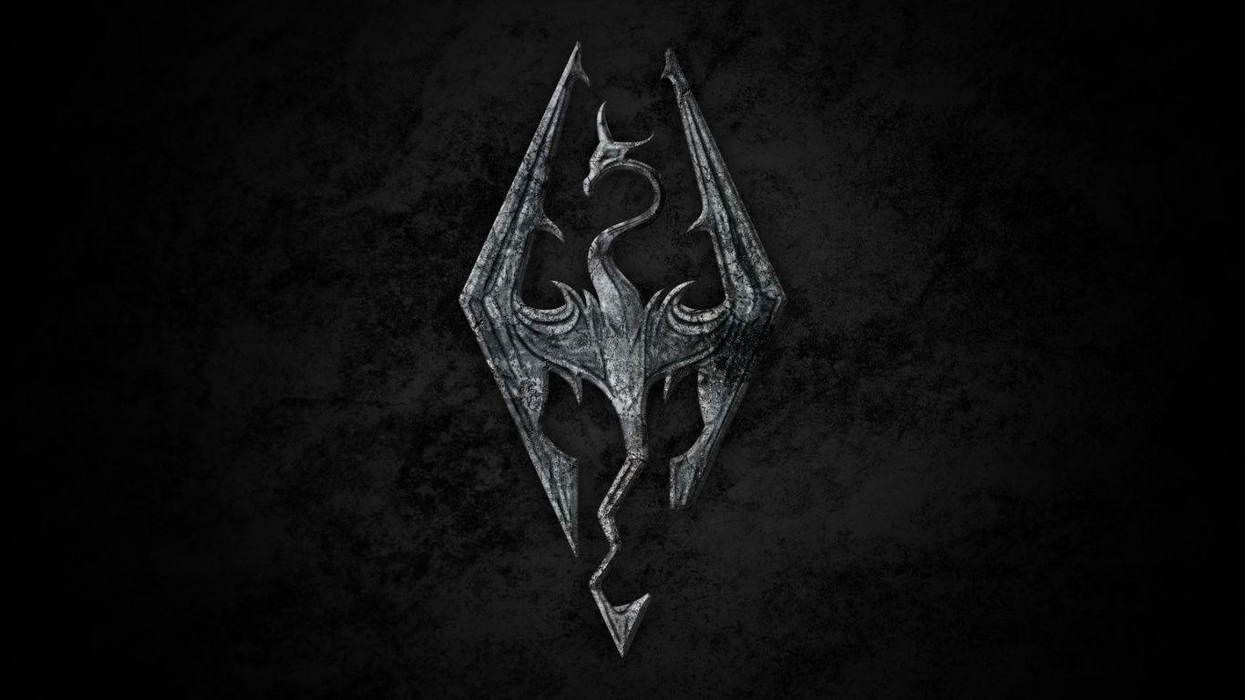 1366x768 Download 1366x768 Wallpaper The Elder Scrolls, Black and White