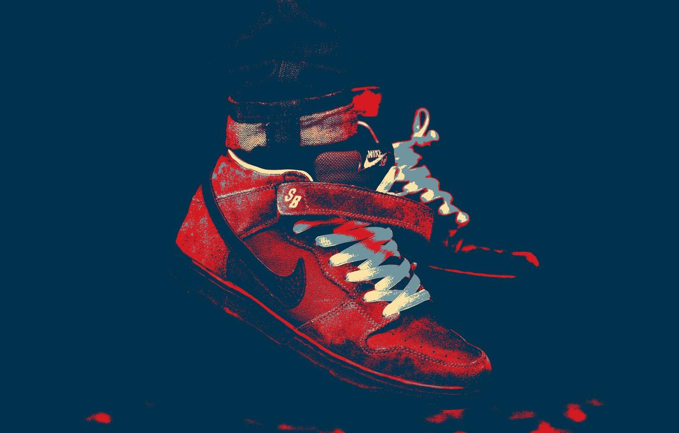 1332x850 Wallpaper red, blue, brand, Nike, dunk image for desktop, section разное