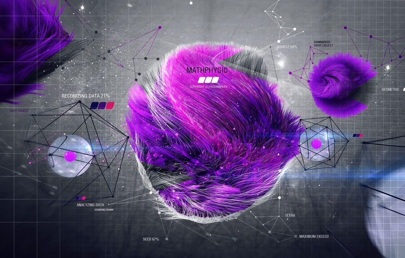 1332x850 Wallpaper space, black, blue, square, pink, hair, abstraction, bench, purple, ball, gray, triangle, sphere, mathphysic, frame, point image for desktop, section абстракции