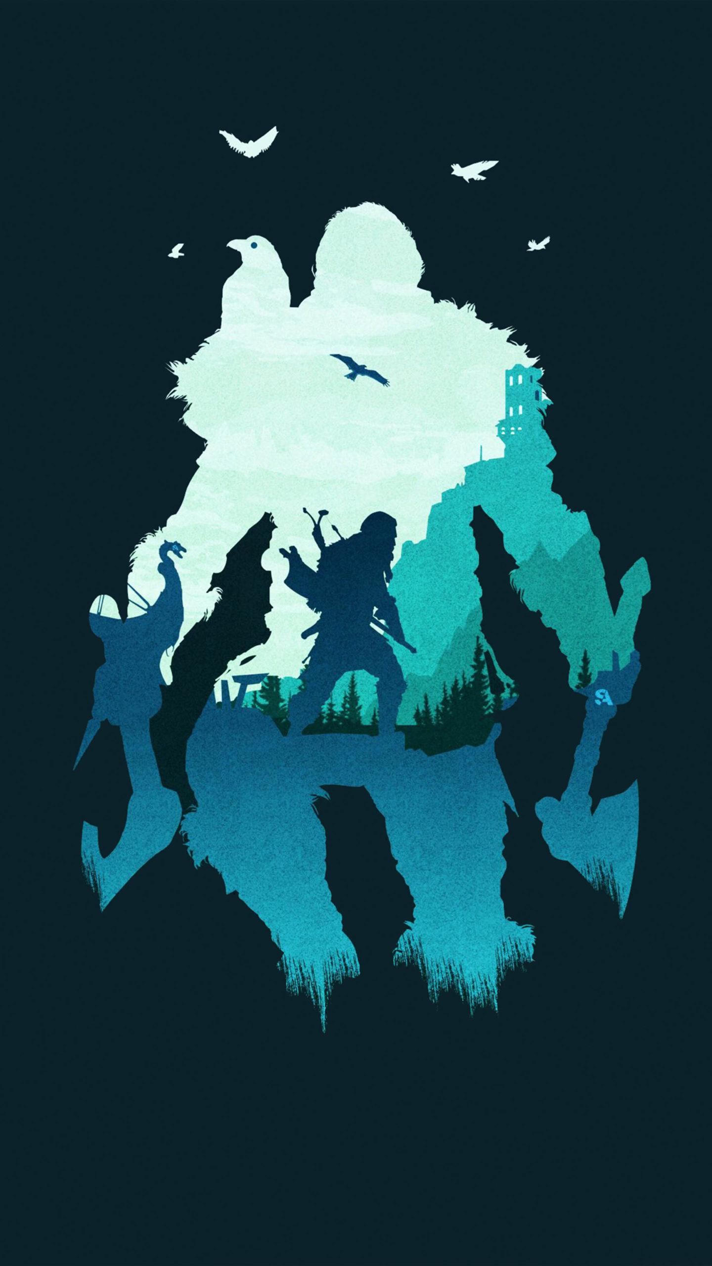 1440x2560 Assassin's Creed Valhalla Minimal 4K Ultra HD Mobile Wallpaper