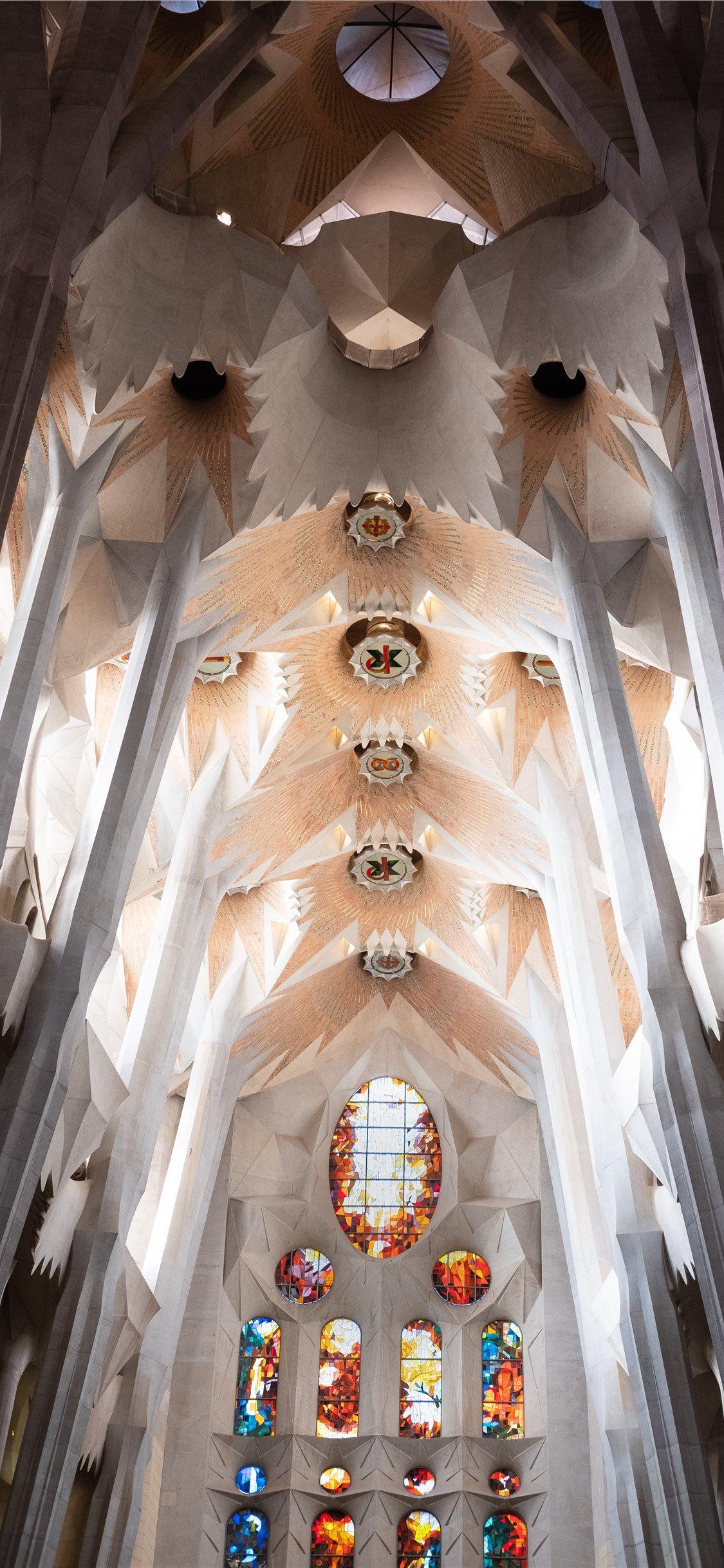 1125x2436 white and brown concrete church interior iPhone X Wallpaper Free Download