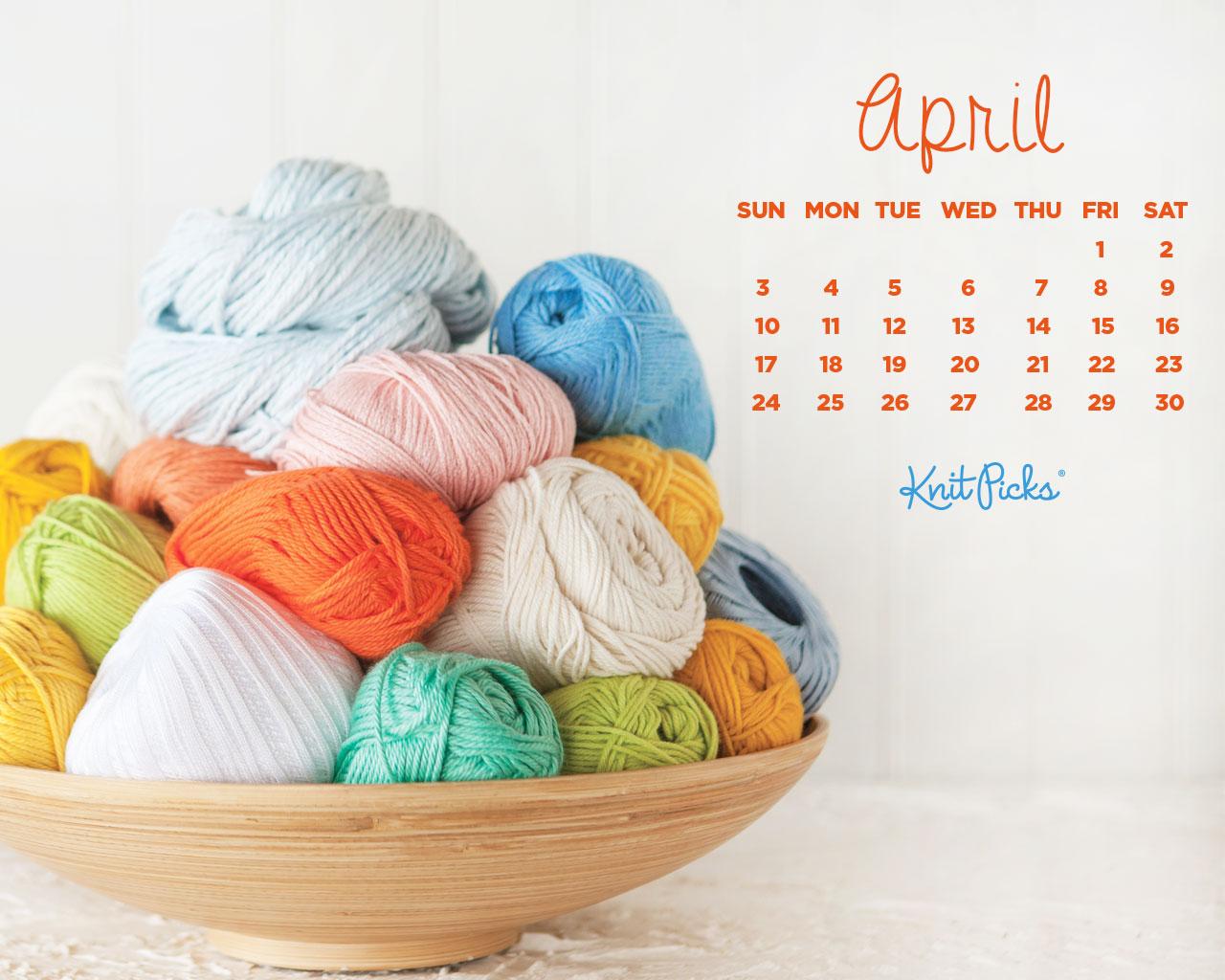 1280x1024 April 2016 Calendar Staff Knitting Blog