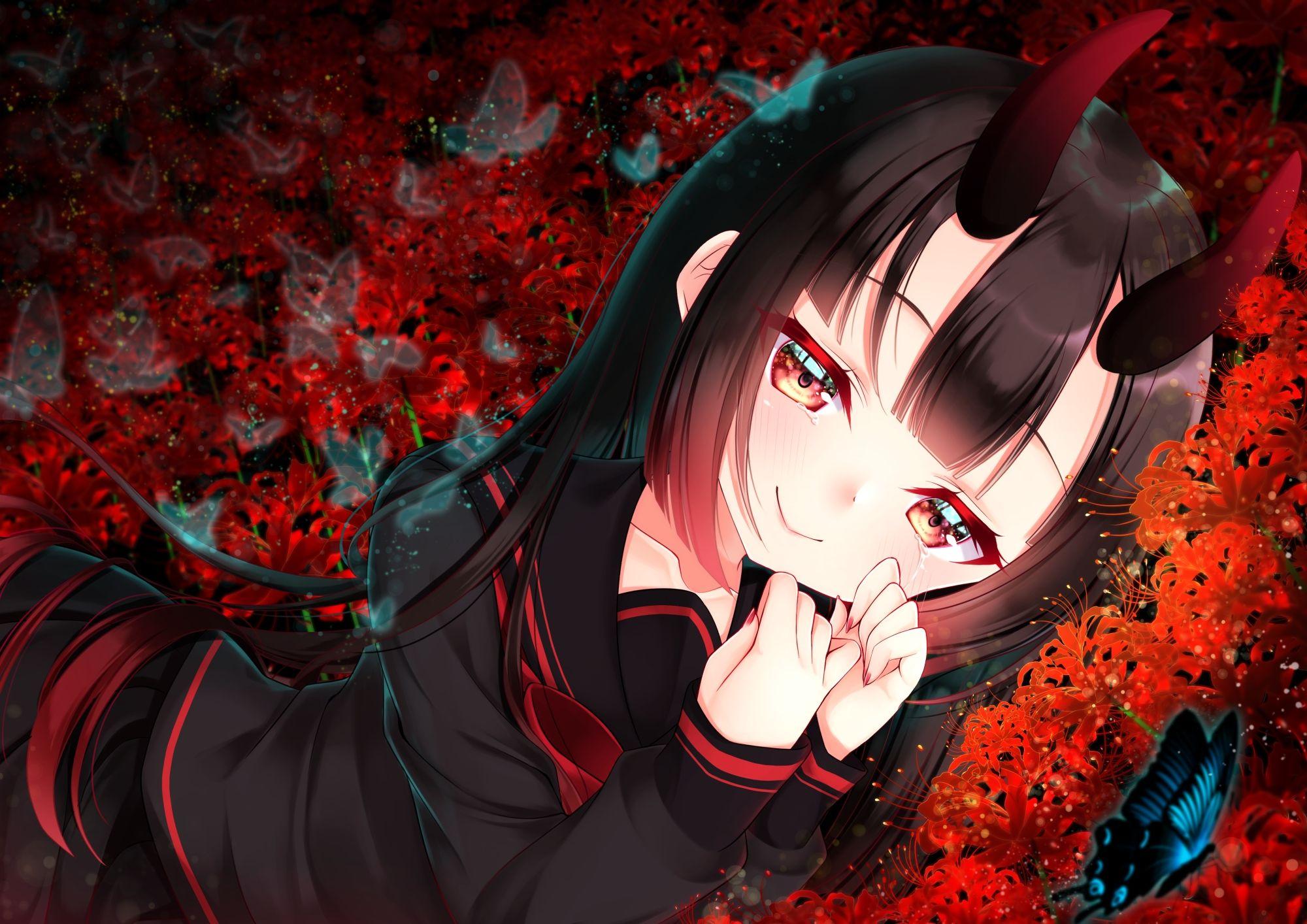 Red and Black Anime Girl Wallpapers - Top Free Red and Black Anime Girl ...