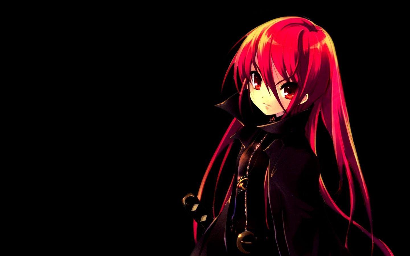 1440x900 Dark Red Anime Wallpaper