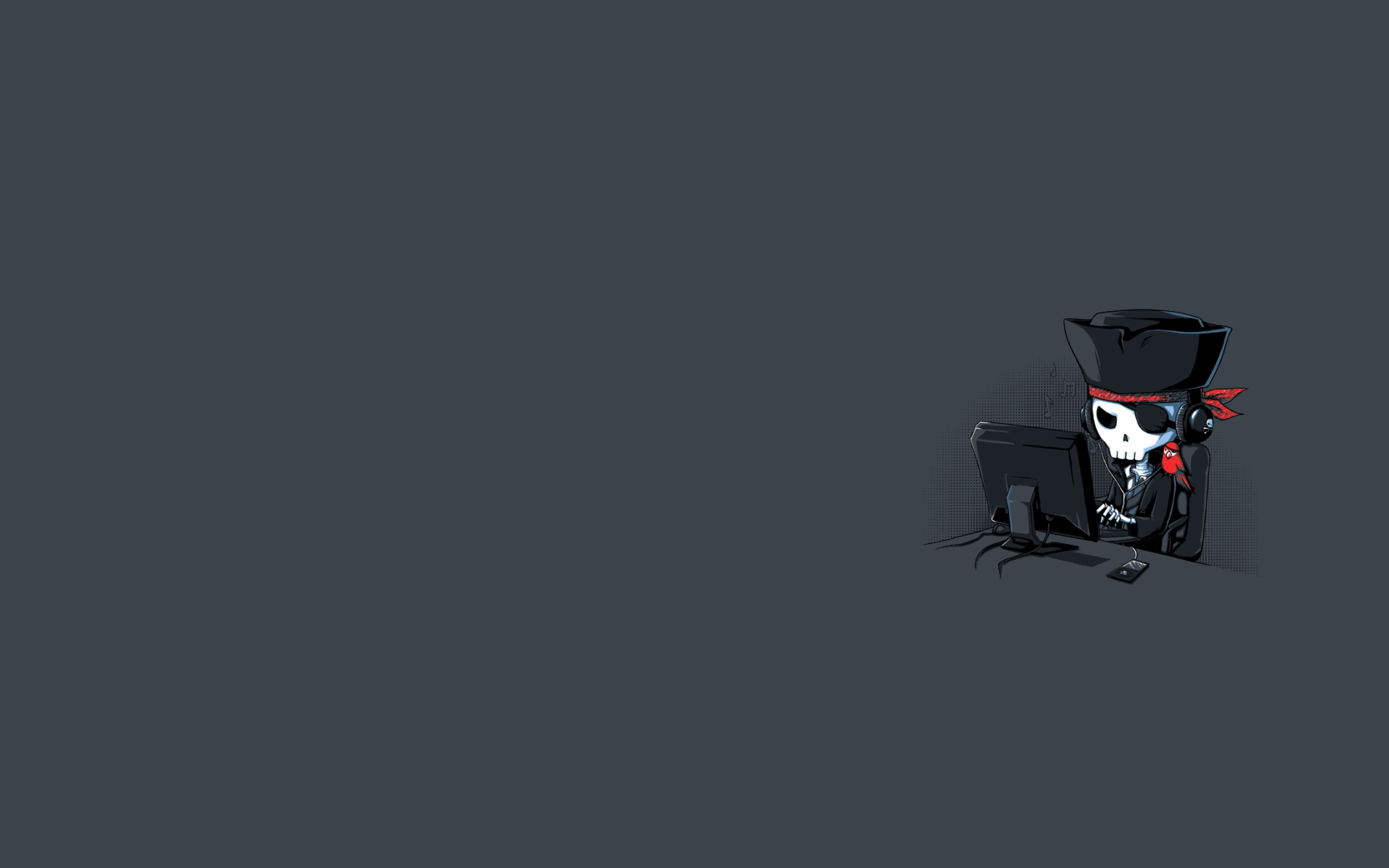 1920x1200 Computer Pirate Background