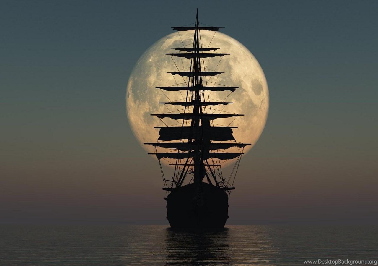 1280x900 Wallpaper Black Pearl Ship Pirate Silhouette HD 1920x1080. Desktop Background
