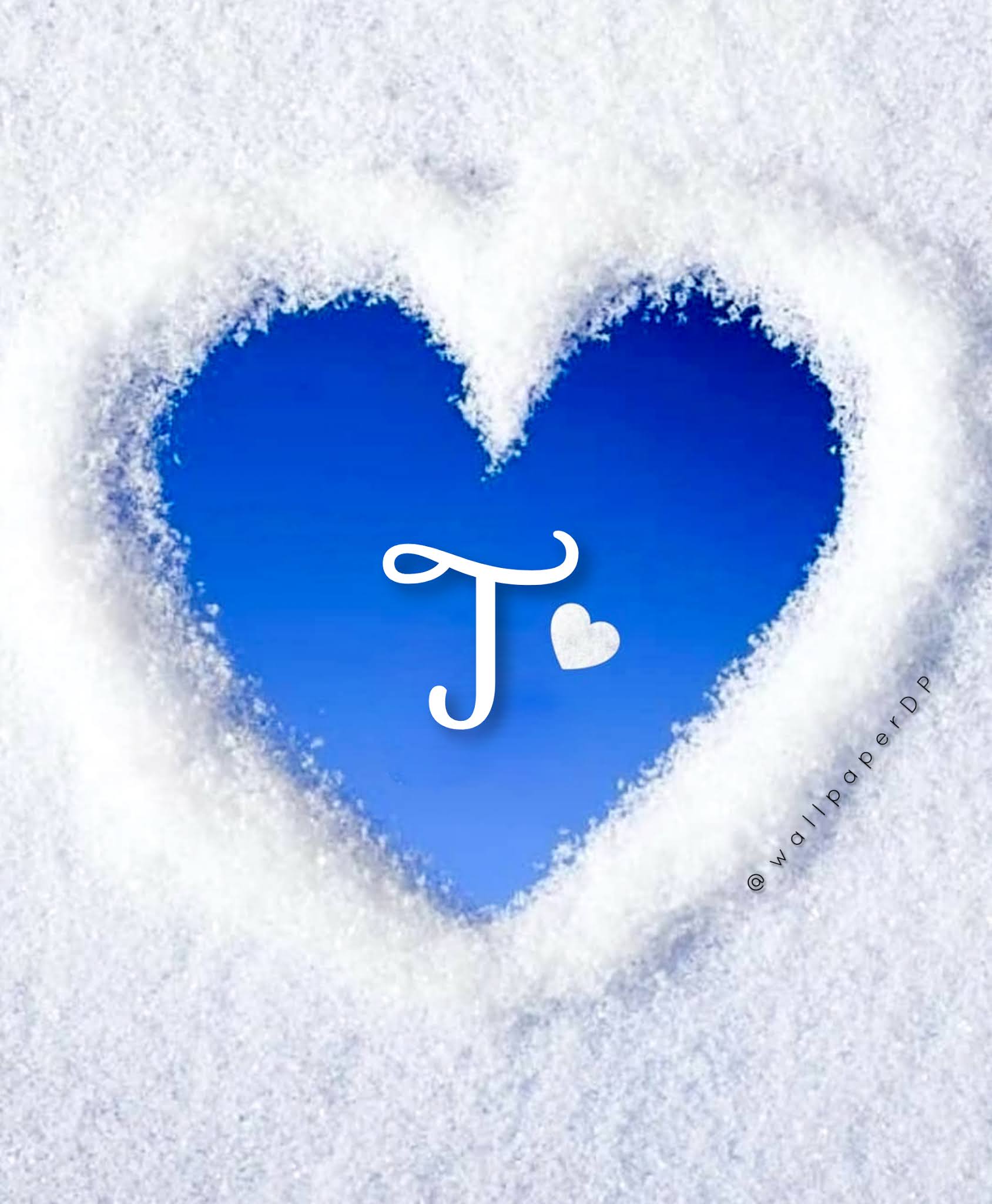 1688x2048 Unique blue sky with white snow alphabet Letter Dp Pics