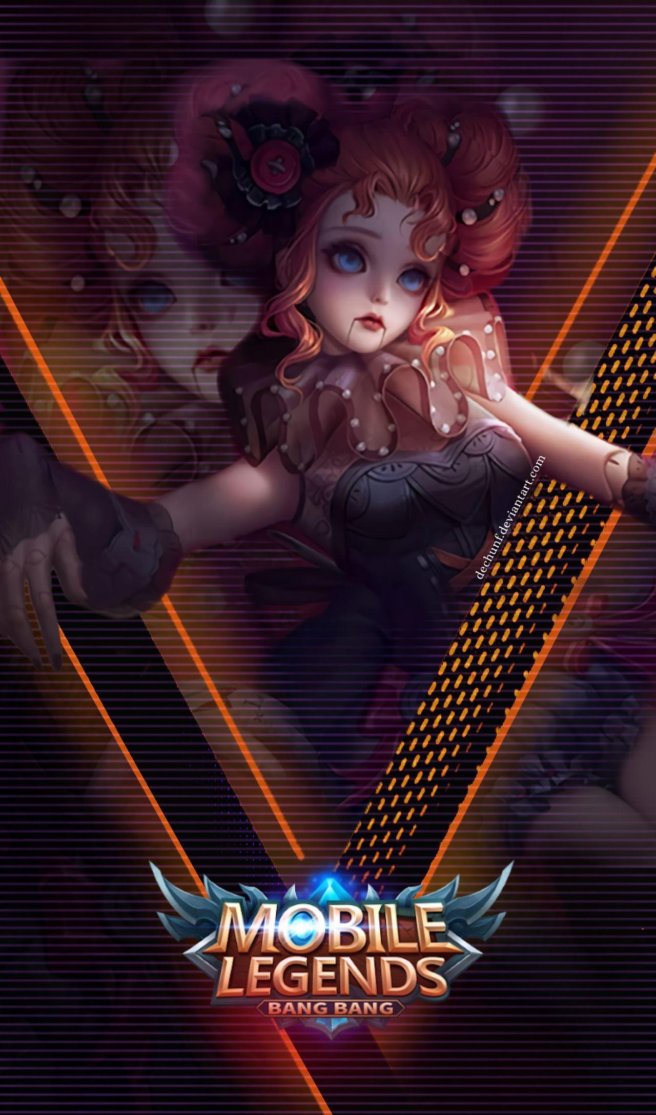 Angela Sanrio Skin Heartstring Mobile Legends 4K Wallpaper iPhone