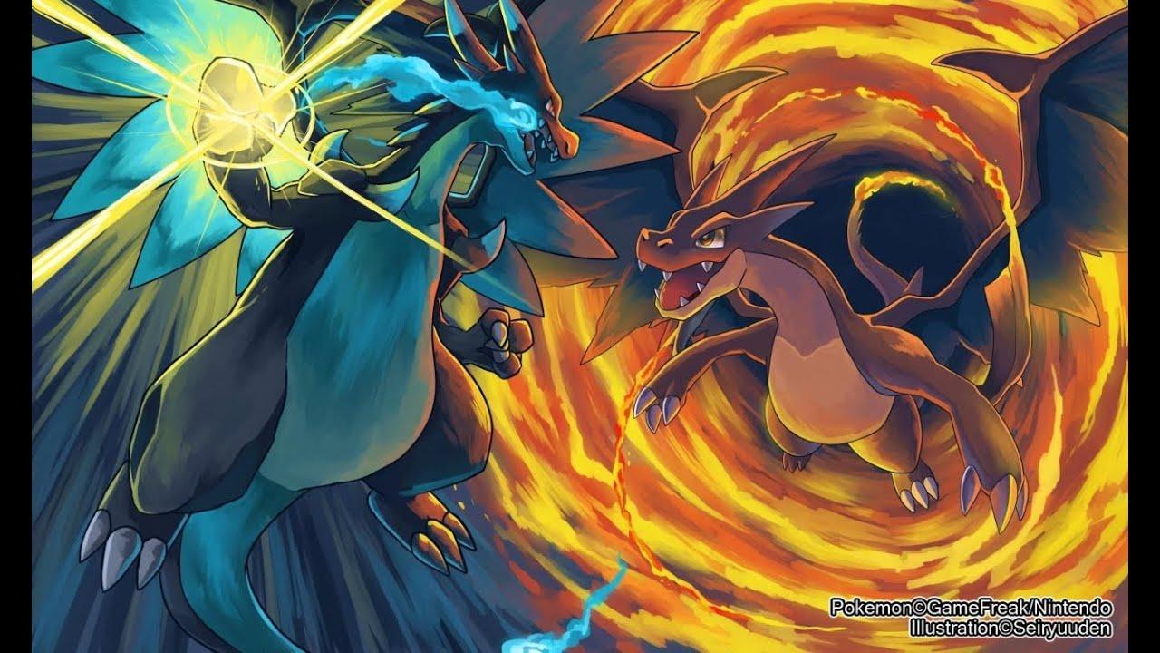 1280x720 Mega Charizard X Vs Mega Charizard Y