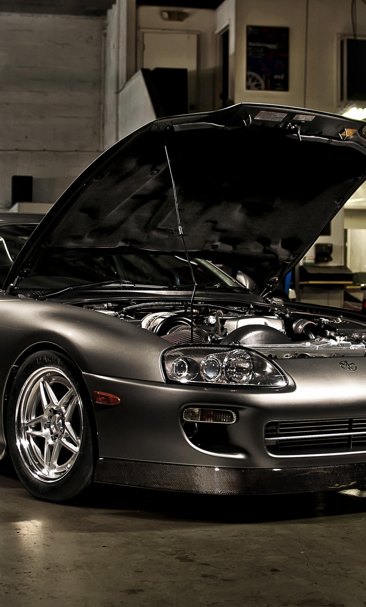1280x2120 Download toyota supra, open, hood, front 1280x2120 wallpaper, iphone 6 plus, 1280x2120 HD image, background, 9753