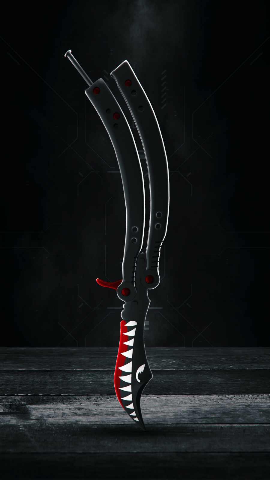 900x1600 Butterfly Knife Art Wallpaper : iPhone Wallpaper