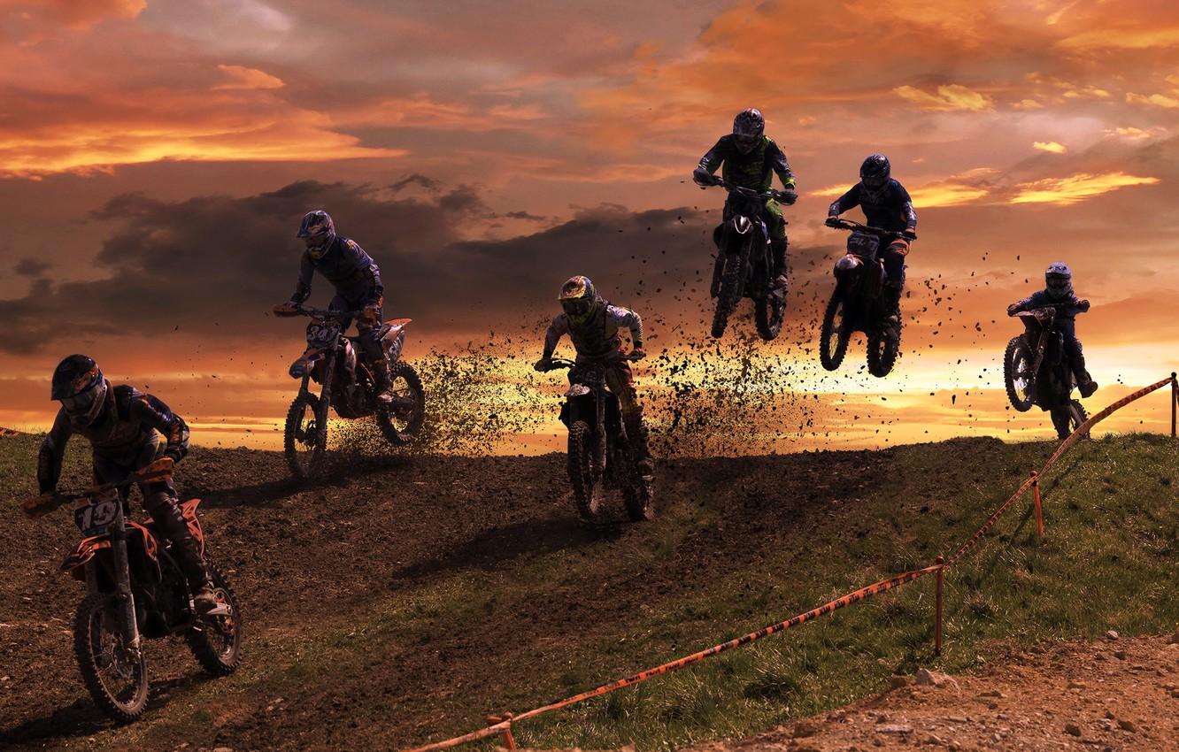 1332x850 Wallpaper race, sport, motocross image for desktop, section спорт