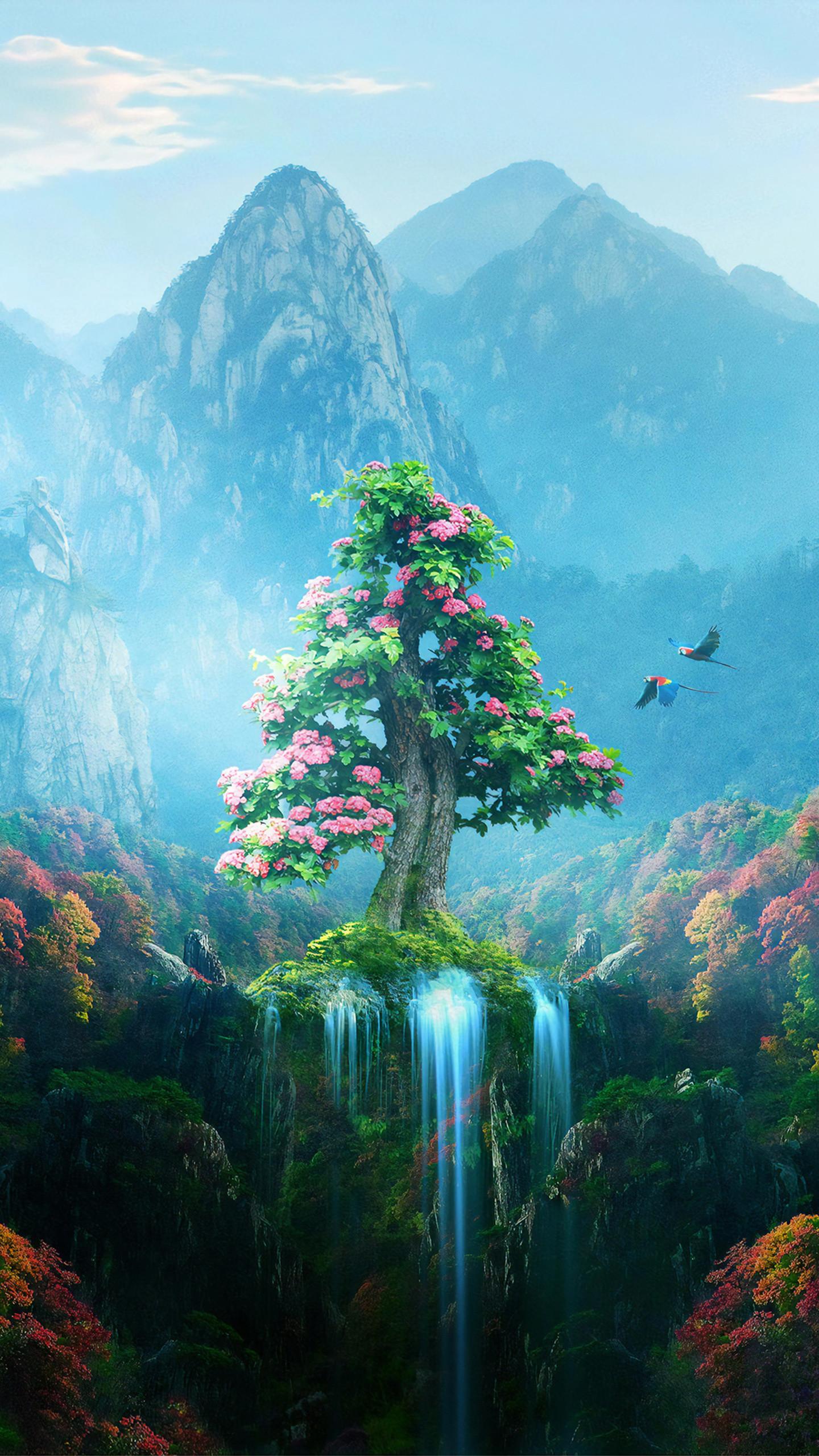 1440x2560 Enchanted Forest Wallpaper For Mobile