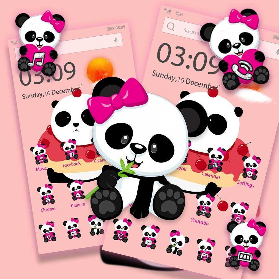 Cute Pink Panda Wallpapers Top Free Cute Pink Panda Backgrounds
