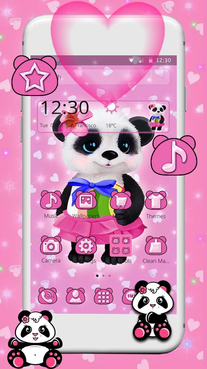 720x1280 Pink Panda Wallpaper