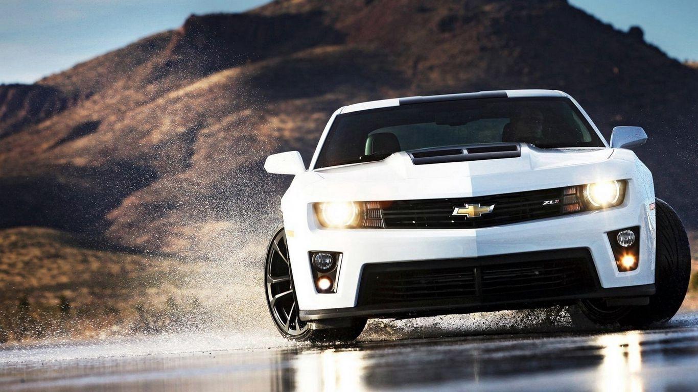 1366x768 Download wallpaper 1366x768 chevrolet camaro, cars, car, spray tablet, laptop HD background