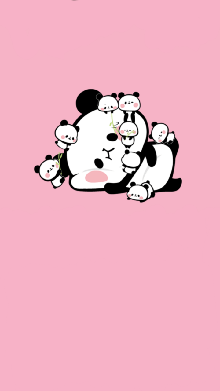 Cute Pink Panda Wallpapers - Top Free Cute Pink Panda Backgrounds ...