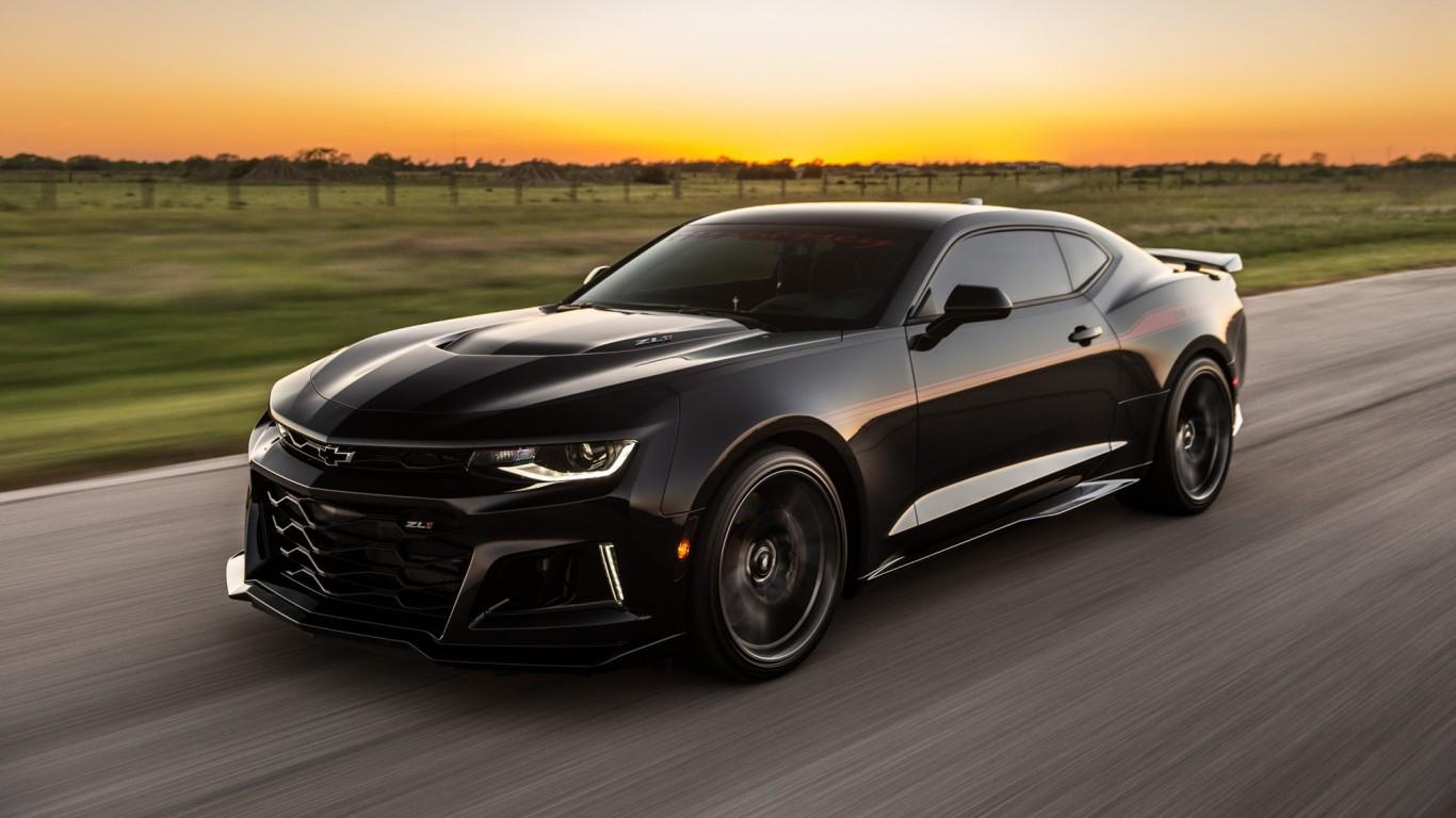 1366x768 Download 1366x768 Chevrolet Camaro, Black, Road, Muscle Cars Wallpaper for Laptop, Notebook