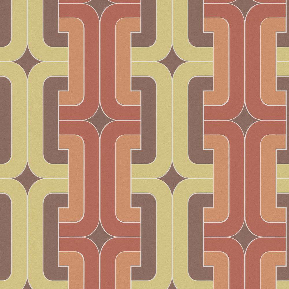 1000x1000 Rasch Retro Squares Chocolate Orange Wallpaper Hotspot Wallpaper Wallpaper & Background Download